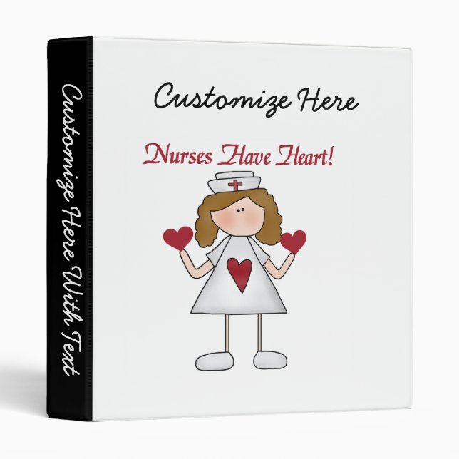 Nurses Have Heart T-shirts and Gifts Binder (Front/Spine)