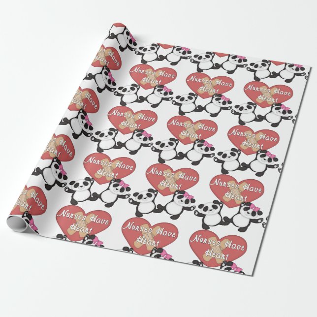 Nurses Have Heart Wrapping Paper (Unrolled)