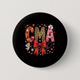 Nurses Heart Cma Valentines Crited Medical Istant 2 Inch Round Button
