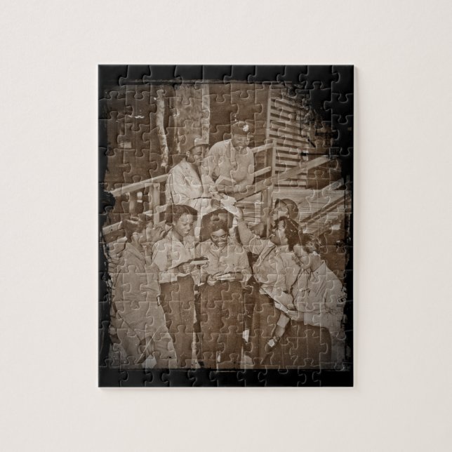 Nurses in the SW Pacific Getting Mail Jigsaw Puzzle (Vertical)