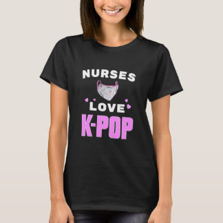 Nurses love K-Pop with mask image T-Shirt