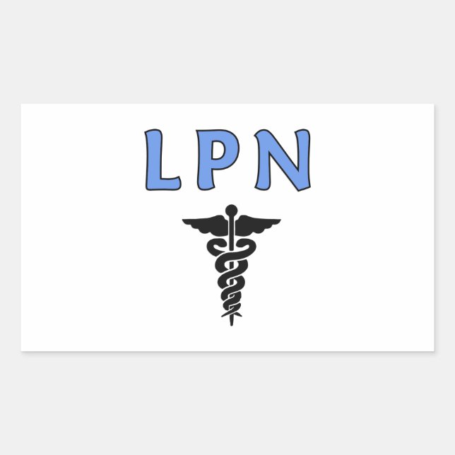 Nurses LPN Caduceus Sticker (Front)