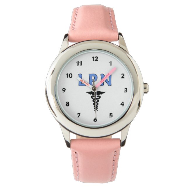 Nurses LPN Caduceus Watch (Front)