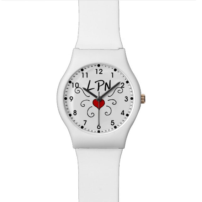 Nurses LPN Love Tattoo Watch (Close Up)