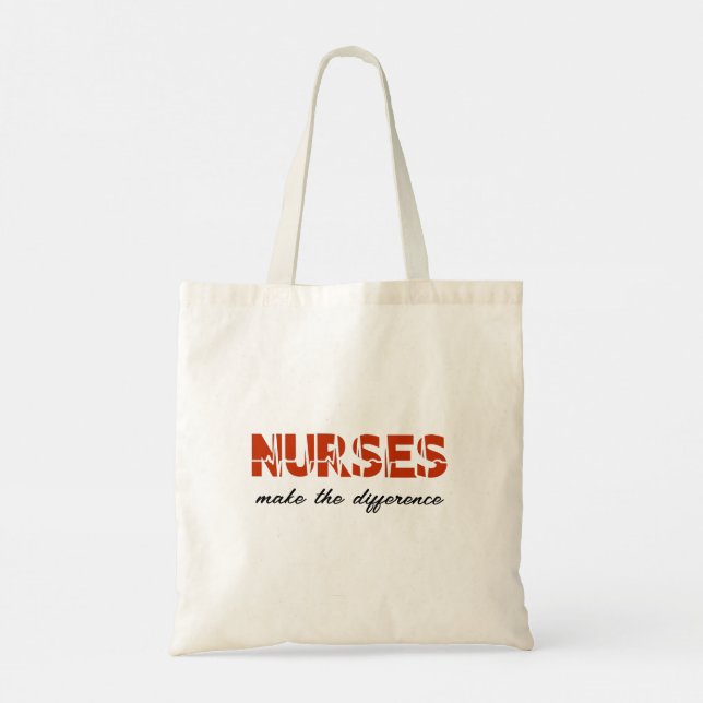 Nurses Make The Difference Budget Tote Bag (Back)