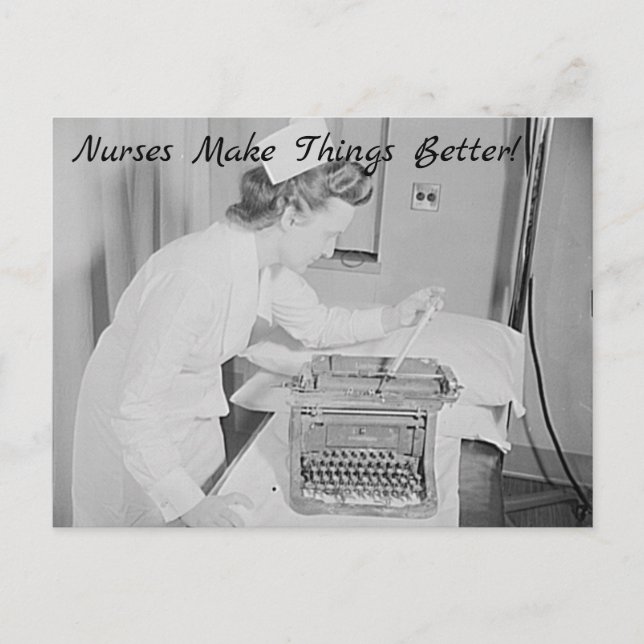 Nurses Make Things Better Vintage Photo Postcard (Front)