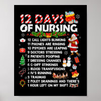Nurses Merry Christmas Fun 12 Days Of Nursing Xmas