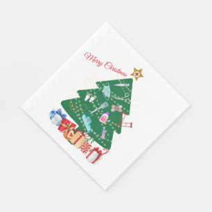 Nurses Merry Christmas Party Napkins