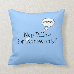 Nurses Nap Pillow-Blue Throw Pillow