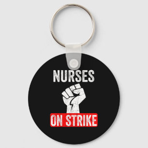 Nurses On Strike Nnu National Nurses United Staffi Keychain