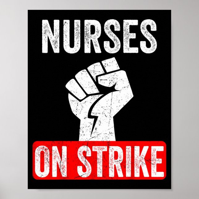 Nurses On Strike Nnu National Nurses United Staffi Poster (Front)