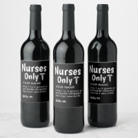 Nurses Only Party Funny Prescription Personalized