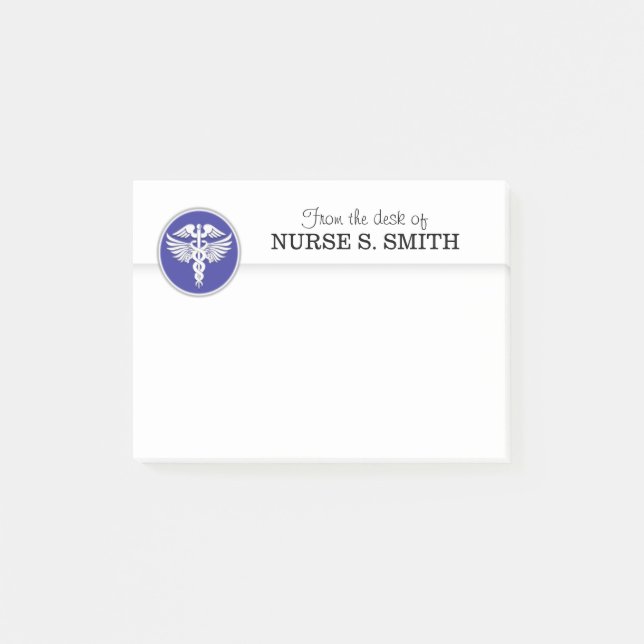 Nurses organizer to do list | Blue Post-it Notes (Front)