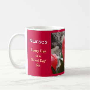 Nurses Pink Tulips Good Day Kind Word Good Deeds Coffee Mug