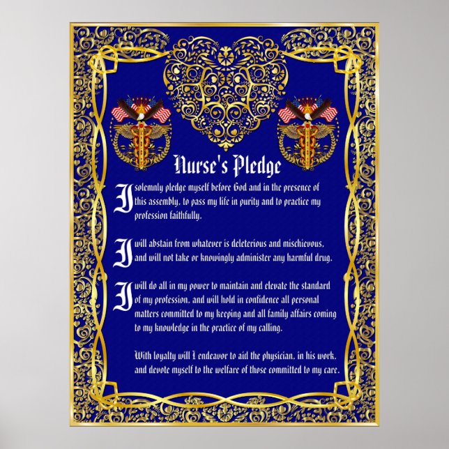 Nurse's Pledge Poster (Front)
