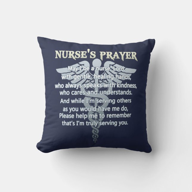 NURSE'S PRAYER THROW PILLOW (Front)