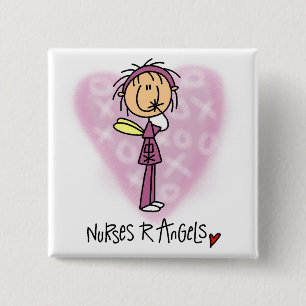 Nurses R Angels Tshirts and Gifts 2 Inch Square Button