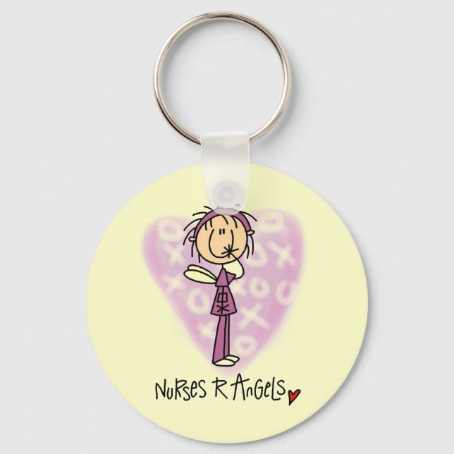 Nurses R Angels Tshirts and Gifts Keychain (Front)