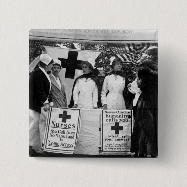 Nurses Recruitment 2 Inch Square Button (Front)