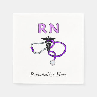 Nurses RN Stethoscope Napkin