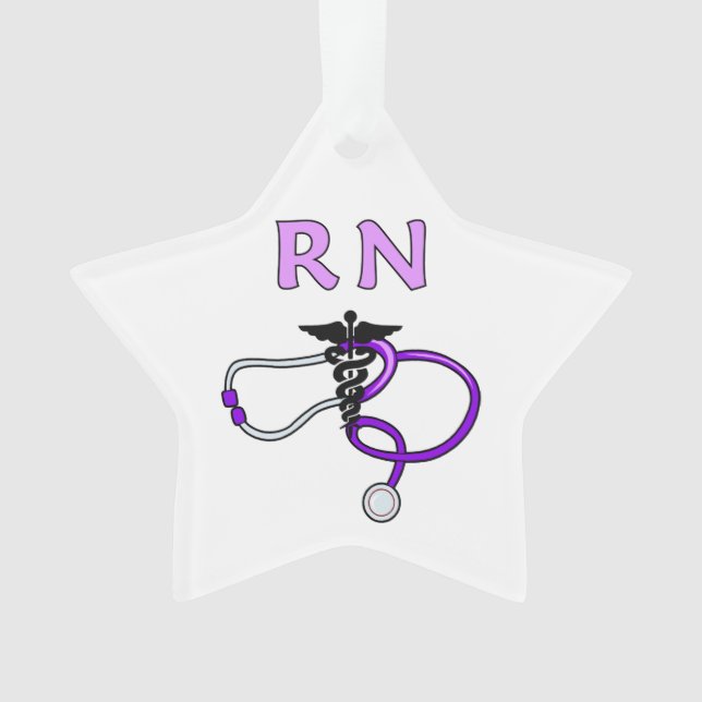 Nurses RN Stethoscope Ornament (Front)