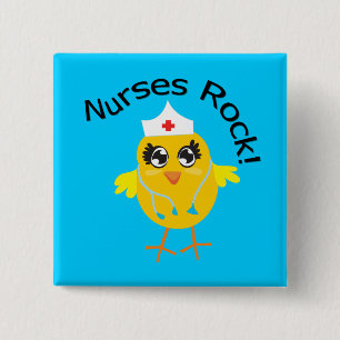 Nurses Rock 2 Inch Square Button