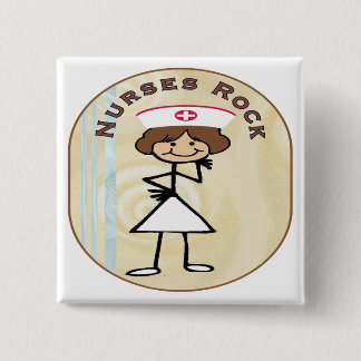 Nurses Rock 2 Inch Square Button