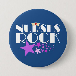 Nurses Rock 3 Inch Round Button