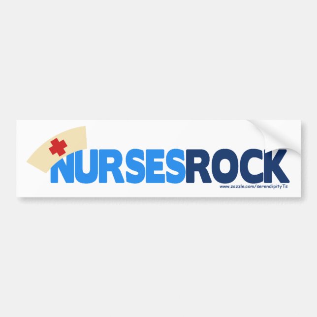 Nurses Rock Bumper Sticker (Front)