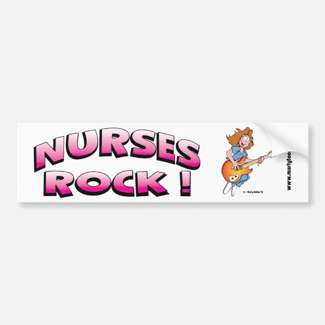 Nurses Rock Bumper Sticker (Front)