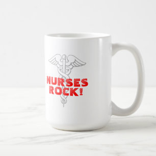 Nurses Rock! Mug   with caduceus symbol