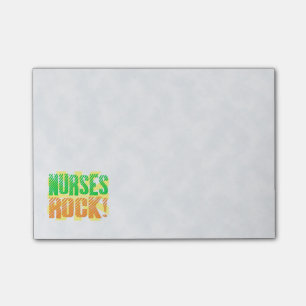 Nurses Rock, Orange/Green Fun Nurse Post-it Notes