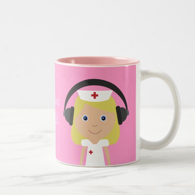 Nurses Rock! Two-Tone Coffee Mug (Right)