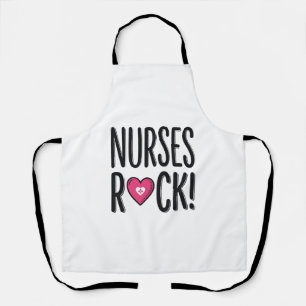 Nurses Rock Vintage Nurse Heart Vector Design_1 Apron