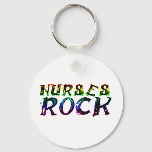 NURSES ROCK WITH COLOR KEYCHAIN