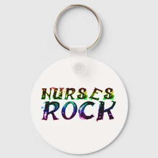 NURSES ROCK WITH COLOR KEYCHAIN