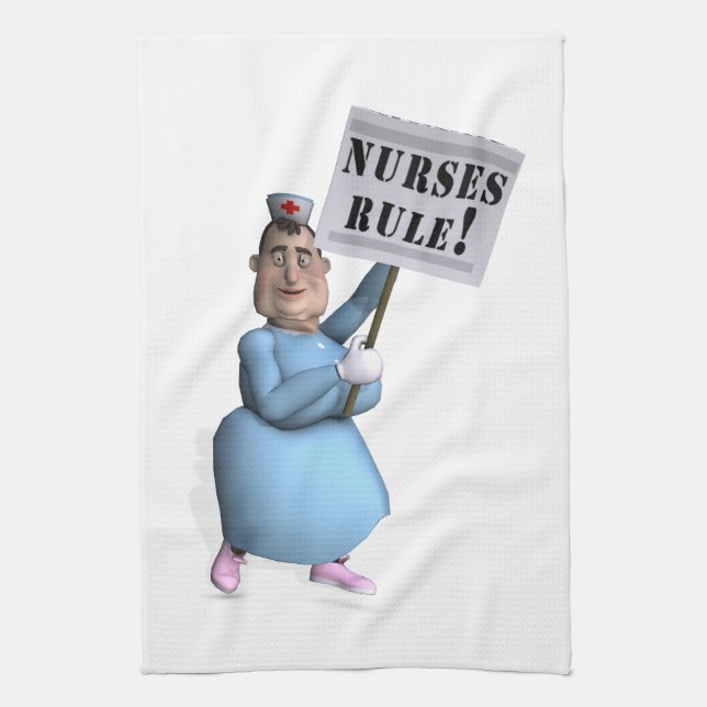 Nurses Rule! Kitchen Towel (Vertical)