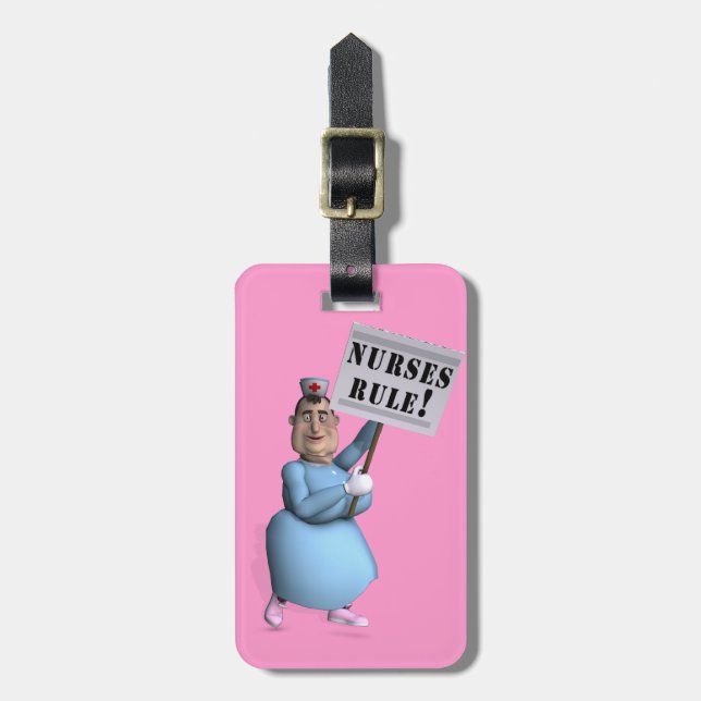 Nurses Rule! Luggage Tag (Front Vertical)
