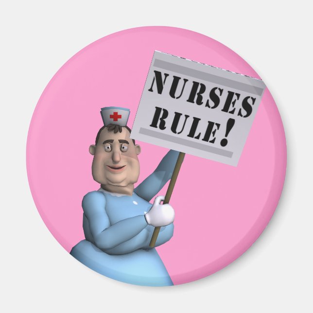 Nurses Rule! Magnet (Front)