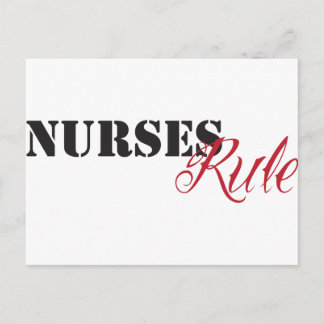 nurses rule postcard
