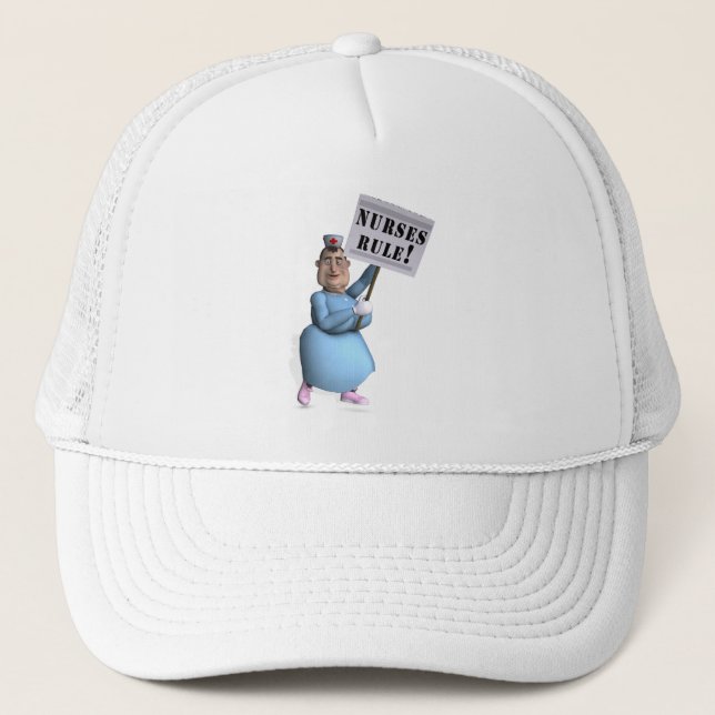 Nurses Rule! Trucker Hat (Front)