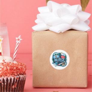 Nurses: The Heartbeat of Healthcare Classic Round Sticker