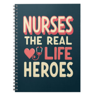 Nurses – The Real Life Heroes Retro 70’s Notebook