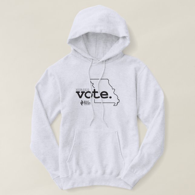 Nurses Vote Light Coloured Hoodie (Design Front)