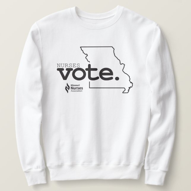 Nurses Vote Light Coloured Sweatshirt (Design Front)