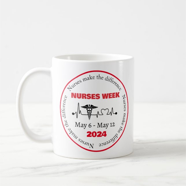 Nurses Week 2024 Classic Mug, 11 oz Coffee Mug (Left)