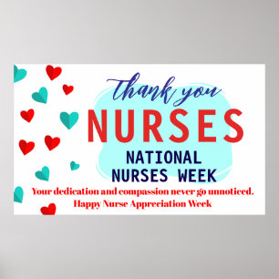 Nurses Week Appreciation Banner – Honoring Poster