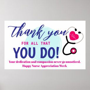 Nurses Week Appreciation Banner – Honouring Poster
