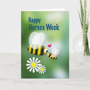 Nurses Week Cute Bees and Daisies Card