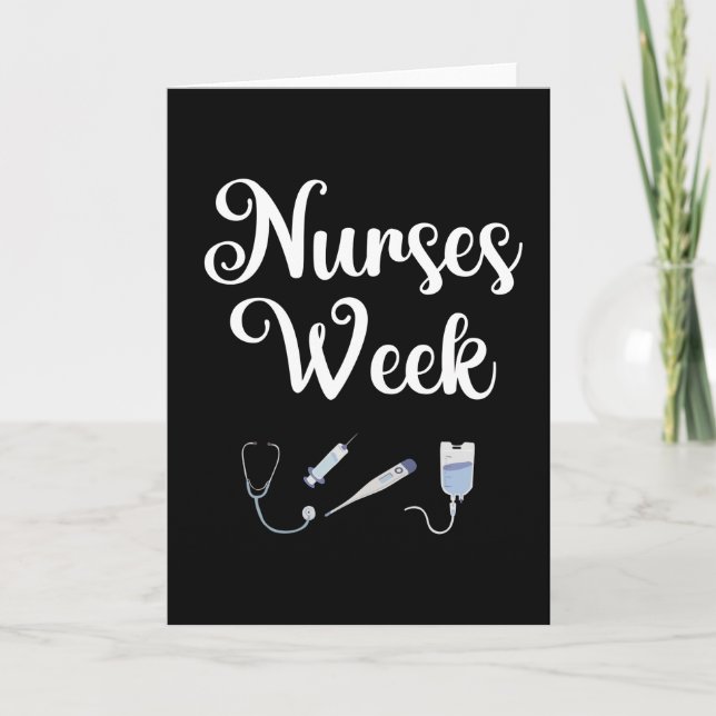 Nurses Week. Happy National Nurses Week Card (Front)